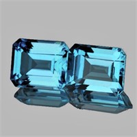 Natural Sky Blue Topaz Pair Flawless-VVS1}