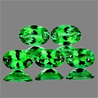 Natural Chrome Green Tsavorite Garnet 5 Pcs - VVS