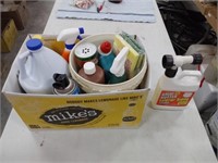 assortment of cleaning supplies