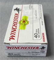 (50) Rnds.40 S&W, Winchester - 180 Gr FMJ