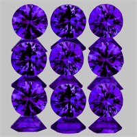 Natural Intense Purple Sapphire 9 Pcs  [IF-VVS]