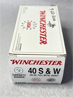 (100) Rnds 40 S&W, Winchester, 165 Gr FMJ