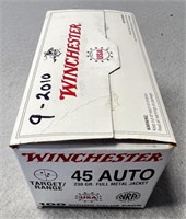 (100) Rnds .45ACP, Winchester 230 Gr. FMJ