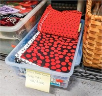 Tote of Puppy Paws, Polk Dots, Red and Black