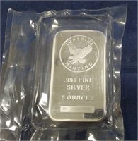 .999 Fine Silver 5 Ounce Bar