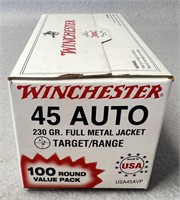 (100) Rnds 45ACP, Winchester 230 Gr. FMJ