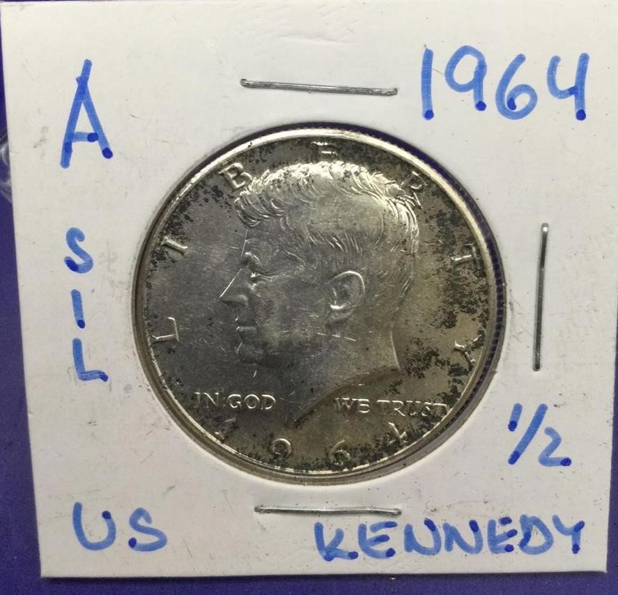 Gem Unc. 1964 Silver U.S. 1/2 Dollar