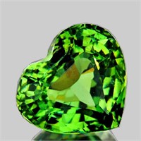 Natural Premium Green Demantoid Heart  {Flawless-V