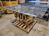 78" Glass Top Dining Table