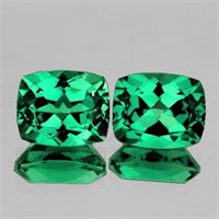 Natural Emerald Green Topaz Pair {Flawless-VVS1}