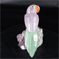 Natural Stone Handcarved Quartz Bird