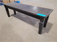 Solid Acacia Bench On Carved Legs