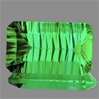 Natural ConCave Cut Emerald Green Fluorite 49 CT -