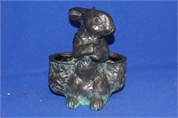 Bronze Rabbit Planter