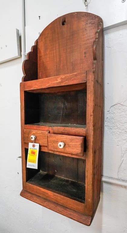Pine 2-Drawer Spice Cabinet