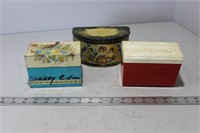 Lot of Recipes Boxes and Coke Tin