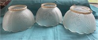 Set of 3 MCM Vanity Light Globes 6" by 4.5" tall