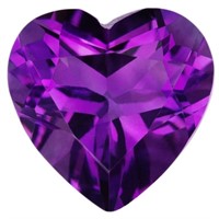 Purple Lab Amethyst Heart 14 Carats