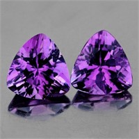 Natural Purple Amethyst Pair  {Flawless-VVS}