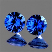 Natural  Intense Blue Sapphire Pair [Flawless-VVS]