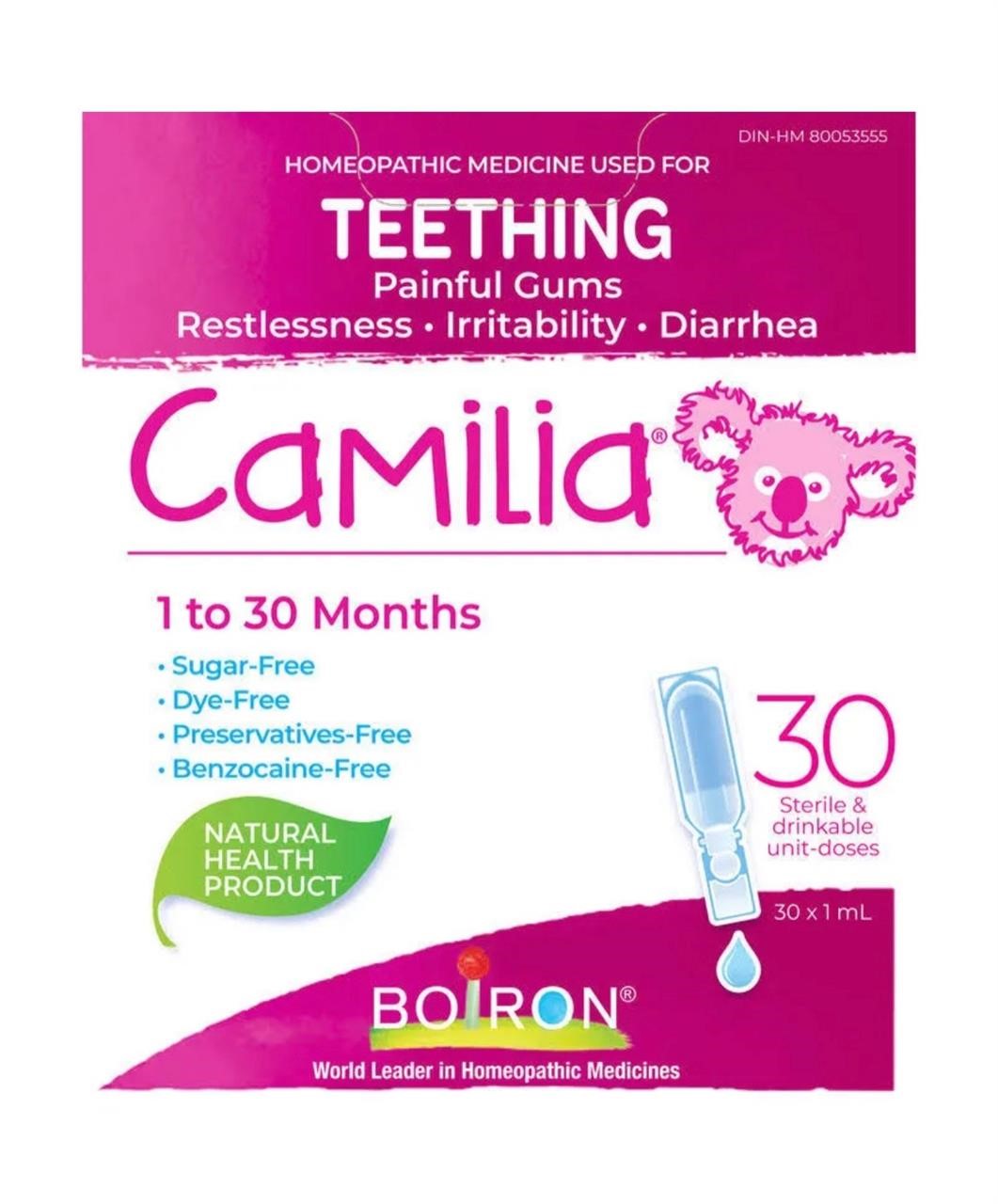 30 Pcs Boiron Camilia Teething Drops BB 10/25