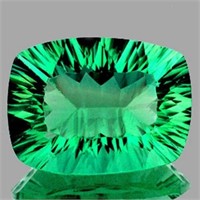 Natural ConCave Cut AAA Emerald Green Fluorite - F