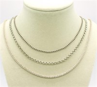 (3) Sterling Silver Chains
