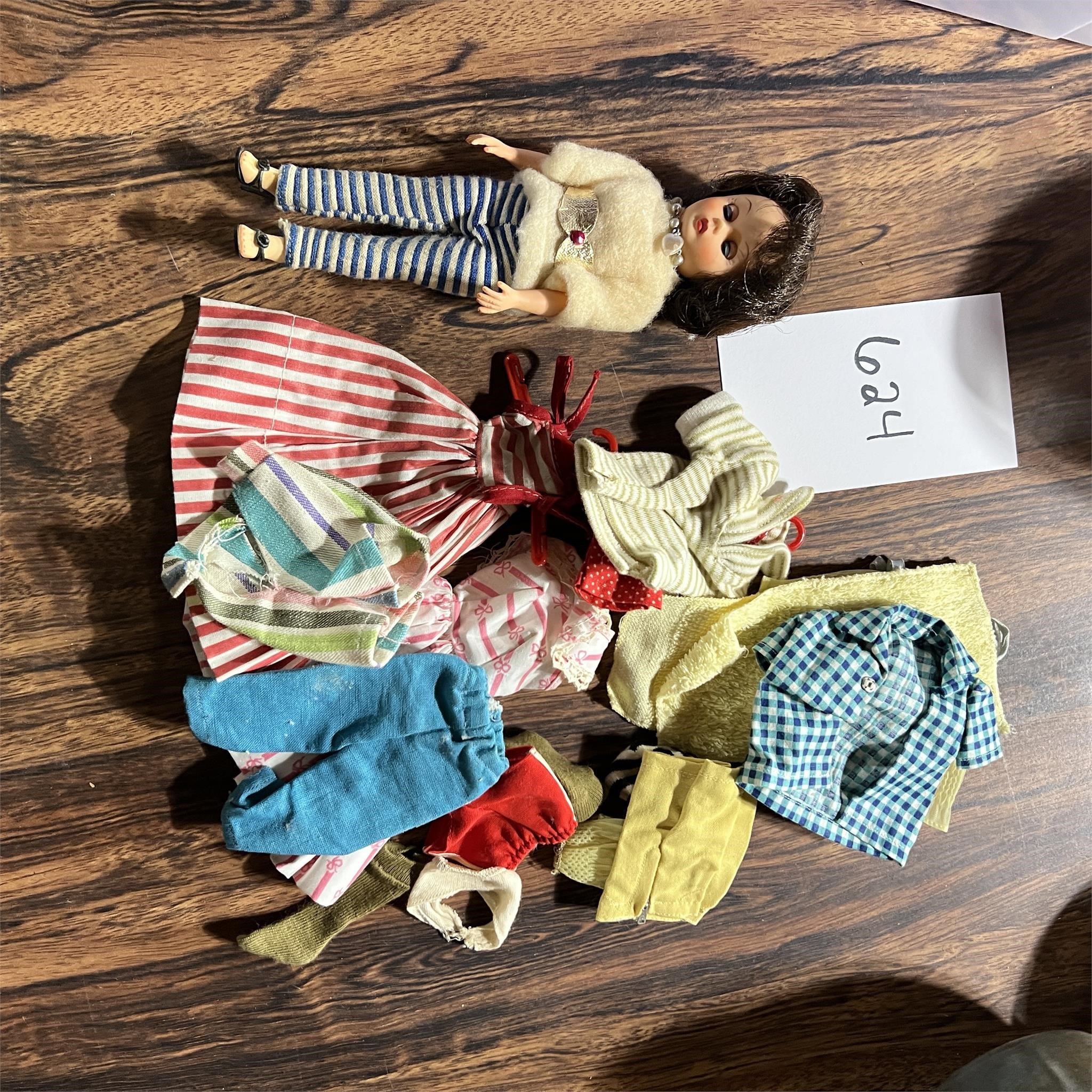 Vintage Doll and Clothing