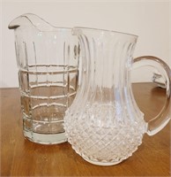 Anchor H Heavy Pitcher Ice Lip JG Vtg As Well