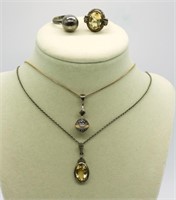 Vintage 925 Gold & Silver Tone Set (4)