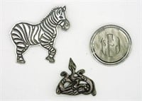(3) Vintage Sterling Pins
