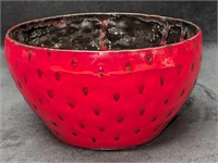 Vintage Handmade Pohl Ceramic Strawberry Bowl