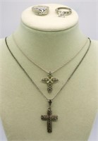 Sterling Cross Necklaces & Rings
