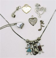 (7) Fun 925 Necklaces & Charms