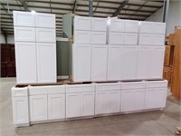 White Shaker Galley Extra Kitchen Cabinets