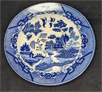 Vintage Japan Blue Willow Porcelain 9" Plate