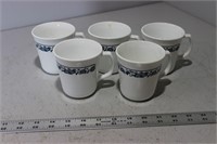 Lot of 5 Vintage Corning Ware Mugs