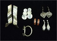 (6) Pair of Vintage Sterling Silver Earrings