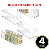 $52  Kitchen Storage Bin  Handles  4 Pack