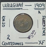 1909 Uruguay coin