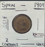 Uncirculated 1904 Spanish coin