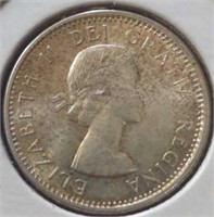 Silver uncirculated 1964 Canadian dime