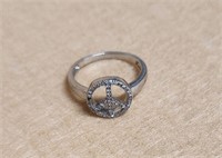 Sterling silver peace ring