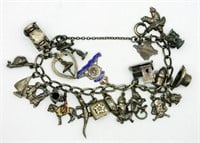 Sterling Vintage Charm Bracelet