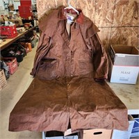 XL leather Drover coat