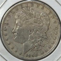 Silver 1890 O Morgan dollar