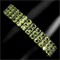 Natural Unheated Green Peridot 150 Cts Bracelet
