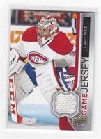 CAREY PRICE 2014-15 UD GAME JERSEY