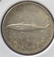 Silver rare 1967 centennial Canadian dime
