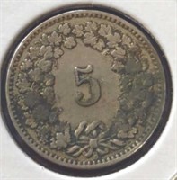 Silver 1915 Swiss coin
